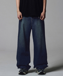 NOT4NERD(�m�b�g�t�H�[�i�[�h)��Linen Like Wide Fit Denim Pants - Deep Blue(�f�j���p���c)