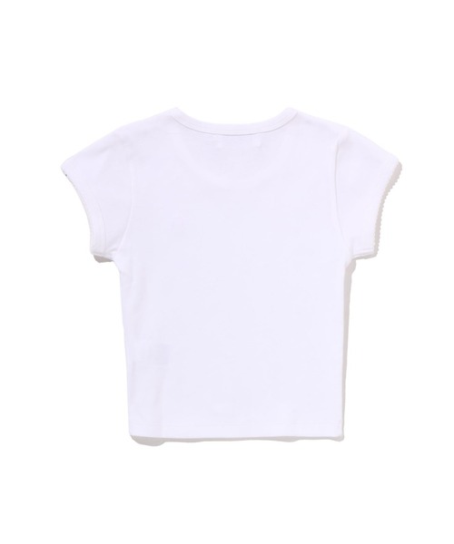 A BATHING APE（アベイシングエイプ）の「APE HEAD ONE POINT CROPPED TEE（Tシャツ/カットソー・レディース・ブラック/オレンジ/ホワイト・SMALL/MEDIUM/LARGE）」の5枚目の写真