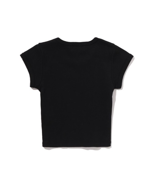 A BATHING APE（アベイシングエイプ）の「APE HEAD ONE POINT CROPPED TEE（Tシャツ/カットソー・レディース・ブラック/オレンジ/ホワイト・SMALL/MEDIUM/LARGE）」の6枚目の写真