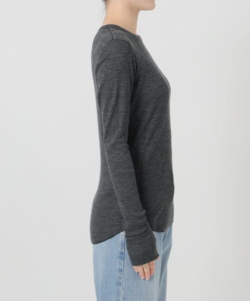 IENA LA BOUCLE（イエナラブークル）の「IENA LA BOUCLE ウールテレコクルーネックプルオーバー（Tシャツ/カットソー・レディース・チャコールグレー/レッド・FREE）」の17枚目の写真