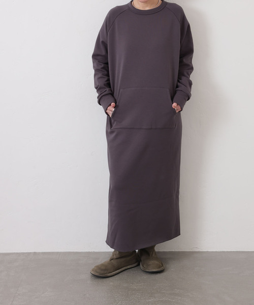 JOURNAL STANDARD LUXE（ジャーナルスタンダード　ラックス）の「ボンバーワンピース（ワンピース・レディース・チャコールグレー/ブラック・FREE）」の2枚目の写真