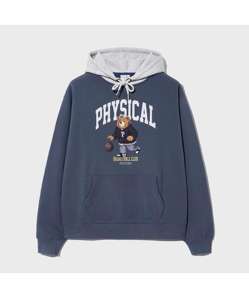 PHYSICAL DEPARTMENT(フィジカル デパートメント)の「ベスキットビギナーベアフード_ヴィンテージネイビー(パーカー・レディース・その他・SMALL/MEDIUM/LARGE/X-LARGE)」の1枚目の写真