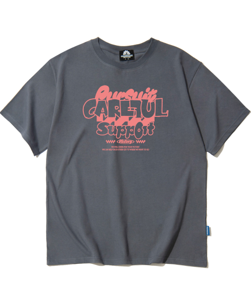 TRIPSHION(トリップション)の「ケアフルサポート グラフィックTシャツ - グレー(Tシャツ/カットソー・メンズ・その他・MEDIUM/LARGE/X-LARGE)」の1枚目の写真