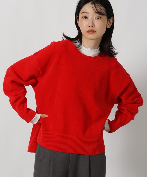 LAKOLE(ラコレ)の「シェニールクルーネックニットプルオーバー / 613121(ニット/セーター・レディース・グレイッシュベージュ/レッド/ブラウン/ネイビー・FREE)」の4枚目の写真