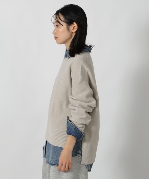 LAKOLE(ラコレ)の「シェニールクルーネックニットプルオーバー / 613121(ニット/セーター・レディース・グレイッシュベージュ/レッド/ブラウン/ネイビー・FREE)」の13枚目の写真