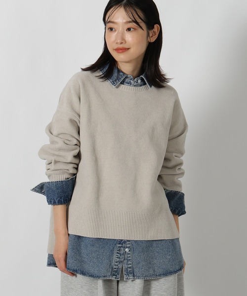 LAKOLE(ラコレ)の「シェニールクルーネックニットプルオーバー / 613121(ニット/セーター・レディース・グレイッシュベージュ/レッド/ブラウン/ネイビー・FREE)」の12枚目の写真