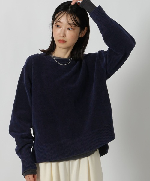 LAKOLE(ラコレ)の「シェニールクルーネックニットプルオーバー / 613121(ニット/セーター・レディース・グレイッシュベージュ/レッド/ブラウン/ネイビー・FREE)」の20枚目の写真