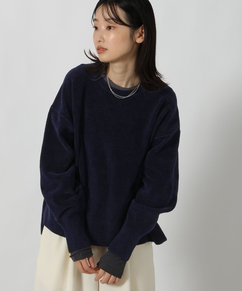 LAKOLE(ラコレ)の「シェニールクルーネックニットプルオーバー / 613121(ニット/セーター・レディース・グレイッシュベージュ/レッド/ブラウン/ネイビー・FREE)」の21枚目の写真