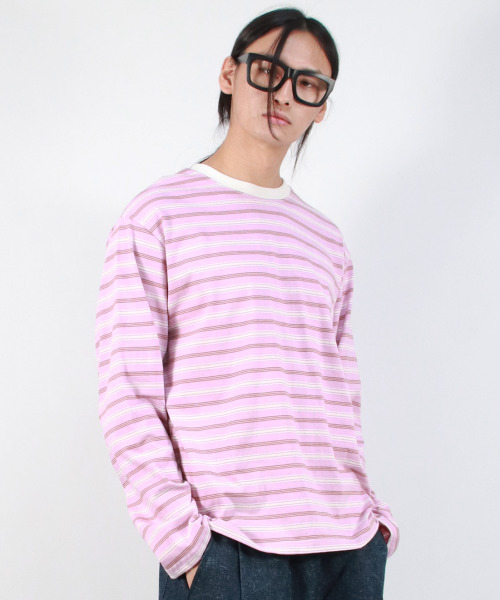 DEMARC(ドゥマーク)の「M MULTI STRIPE LONG SLEEVE TEE - Pink(Tシャツ/カットソー・メンズ・その他・LARGE/MEDIUM)」の10枚目の写真