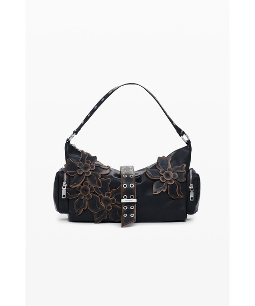 Desigual(デシグアル)の「ゴールド エンブロイダリー ショルダーバッグ(ハンドバッグ・レディース・ブラウン・FREE)」の1枚目の写真