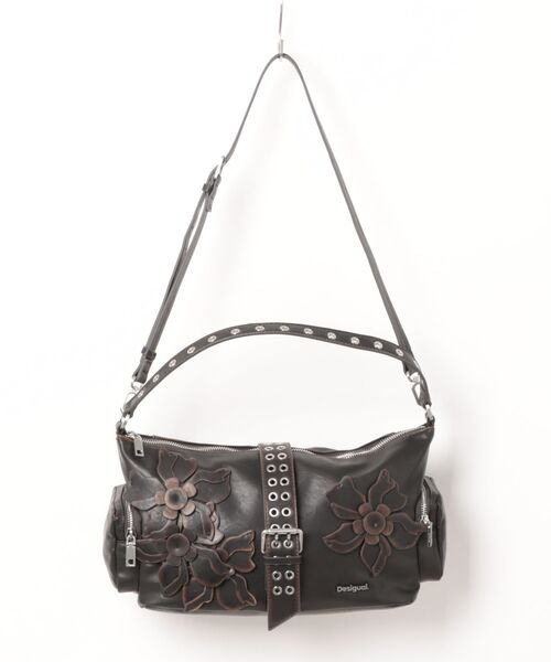 Desigual(デシグアル)の「ゴールド エンブロイダリー ショルダーバッグ(ハンドバッグ・レディース・ブラウン・FREE)」の9枚目の写真