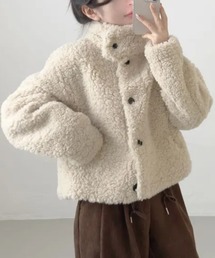 スタンドカラーショートボアジャケット