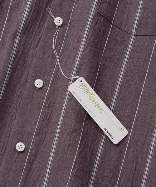 NONBLANK(ノンブランク)の「クラフトウォッシングストライプシャツ_ワイン(シャツ/ブラウス・メンズ・バーガンディー・MEDIUM/LARGE/X-LARGE)」の8枚目の写真
