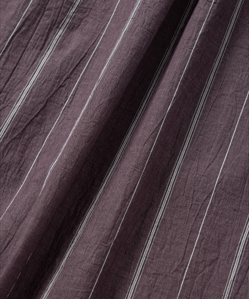 NONBLANK(ノンブランク)の「クラフトウォッシングストライプシャツ_ワイン(シャツ/ブラウス・メンズ・バーガンディー・MEDIUM/LARGE/X-LARGE)」の9枚目の写真