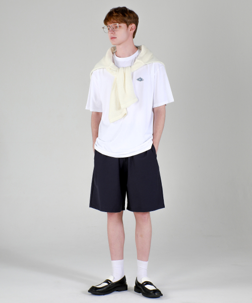 ESN(イーエスエヌ)の「ナイロンワンタックワイドショーツネイビー(その他パンツ・メンズ・その他・LARGE/MEDIUM)」の2枚目の写真