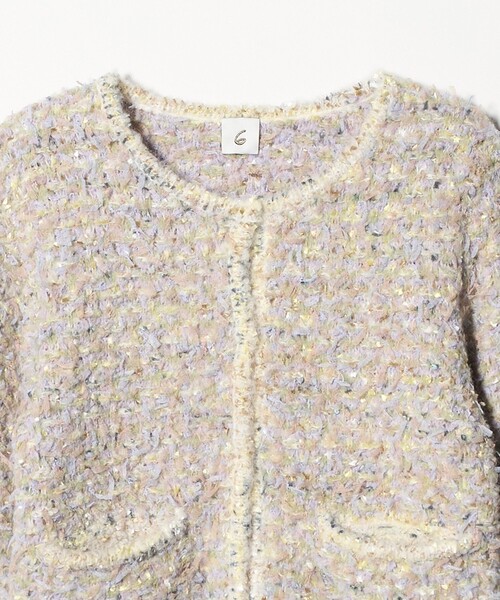 6(ROKU)＞ミックス ニット カーディガン（カーディガン/ボレロ）｜6