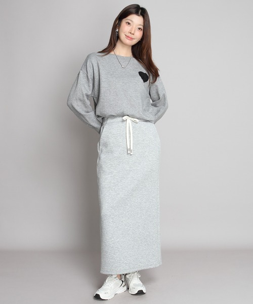 セール】【選べる丈感】ミンク風裏起毛ダンボールニットスカート