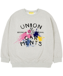 [裏起毛]ペインティングオーバーサイズスウェットTシャツオートミール