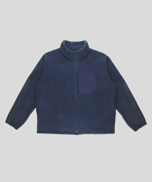 SHAKA WeAR(シャカウェア)の「シェルパフリースジップアップジャケット_ネイビー(その他アウター・レディース・その他・SMALL/MEDIUM/LARGE/X-LARGE)」の1枚目の写真