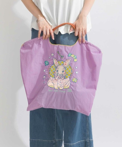 PICCIN（ピッチン）の「[Ball&Chain]shopping bag-D.M.RABBIT(L)（エコバッグ/サブバッグ・レディース・グレー・FREE）」の7枚目の写真