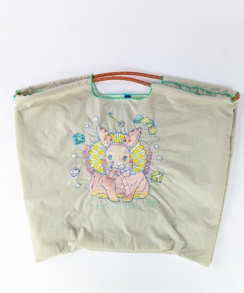 PICCIN（ピッチン）の「[Ball&Chain]shopping bag-D.M.RABBIT(L)（エコバッグ/サブバッグ・レディース・グレー・FREE）」の4枚目の写真