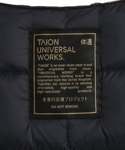 STYLISE（スタイライズ）の「【TAION】Universal Works x TAION リバーシブルダウンベスト / 3カラー [UW-TA-R004Z]（ベスト・メンズ・ブラック/ネイビー/カーキ・L）」の6枚目の写真