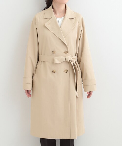 SHOO・LA・RUE（シューラルー）の「【S-LL/撥水】通勤や学校行事にも ロングトレンチコート（トレンチコート・レディース・ベージュ/ネイビー・01/02/03/04）」の11枚目の写真