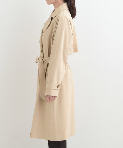 SHOO・LA・RUE（シューラルー）の「【S-LL/撥水】通勤や学校行事にも ロングトレンチコート（トレンチコート・レディース・ベージュ/ネイビー・01/02/03/04）」の12枚目の写真