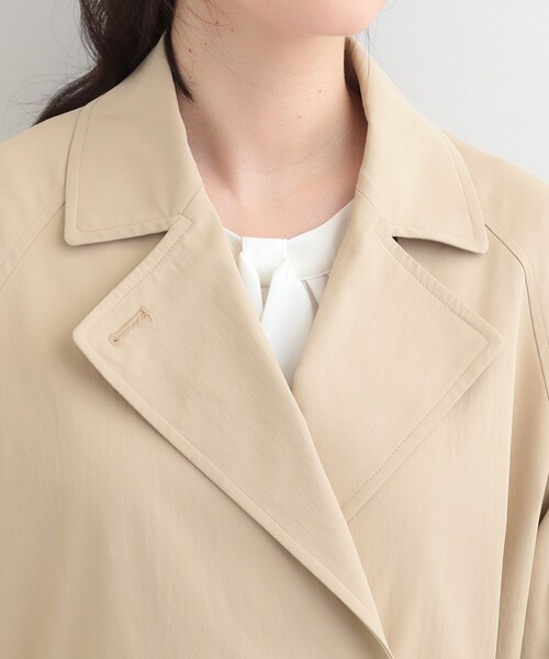 SHOO・LA・RUE（シューラルー）の「【S-LL/撥水】通勤や学校行事にも ロングトレンチコート（トレンチコート・レディース・ベージュ/ネイビー・01/02/03/04）」の17枚目の写真
