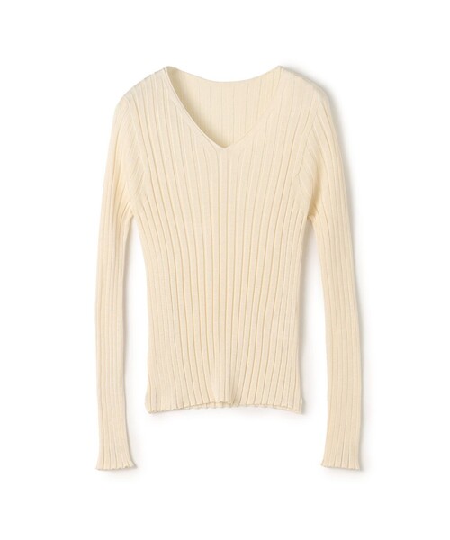 ドメスティックスパンシルク Vネックプルオーバー（ニット/セーター