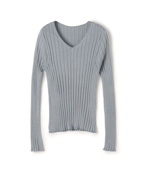 ドメスティックスパンシルク Vネックプルオーバー（ニット/セーター