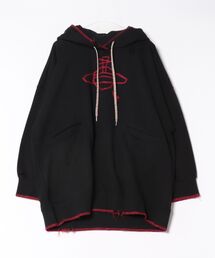 Vivienne Westwood | ﾌﾞﾗﾝｹｯﾄｽﾃｯﾁ裏毛ﾌﾞﾛｰｸﾝ加工ﾌｰﾃﾞｨｰ(Tシャツ/カットソー)