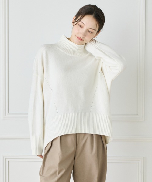 ハイネックニットプルオーバー
