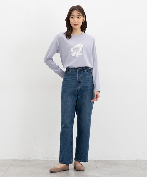 Honeys(ハニーズ)の「イラストプリントTシャツ(Tシャツ/カットソー・レディース・ホワイト系その他2/ラベンダー/ピンク/ホワイト系その他3・S/M/LL/L)」の8枚目の写真