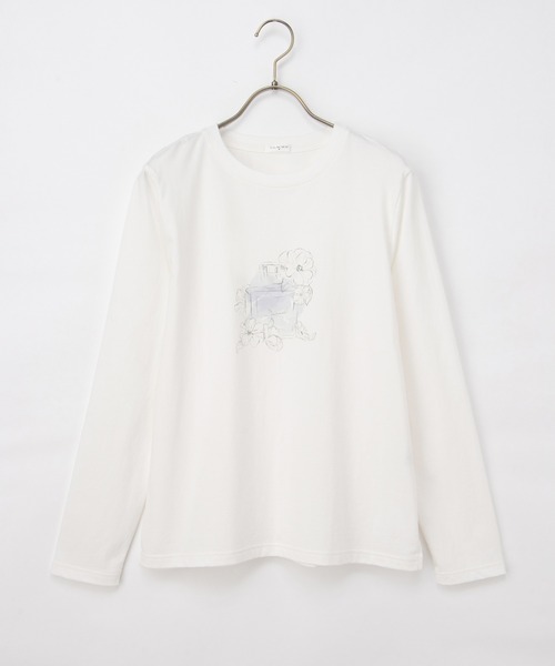 Honeys(ハニーズ)の「イラストプリントTシャツ(Tシャツ/カットソー・レディース・ホワイト系その他2/ラベンダー/ピンク/ホワイト系その他3・S/M/LL/L)」の15枚目の写真