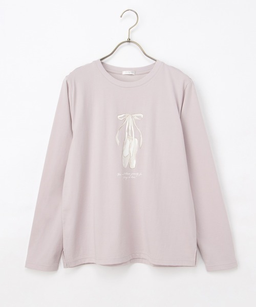 Honeys(ハニーズ)の「イラストプリントTシャツ(Tシャツ/カットソー・レディース・ホワイト系その他2/ラベンダー/ピンク/ホワイト系その他3・S/M/LL/L)」の19枚目の写真