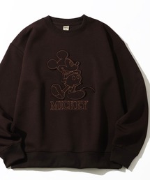 【Disney/ディズニー】リップルダンボールアップリケ&サガラ刺繍スウェット