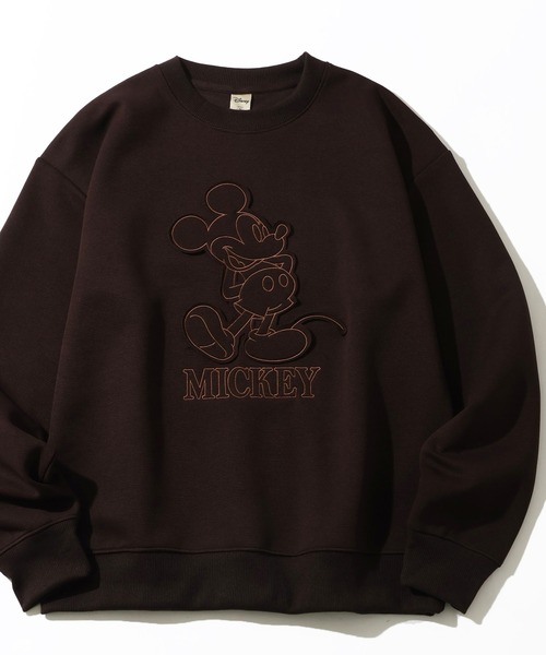 Disney（ディズニー）の「【Disney/ディズニー】リップルダンボールアップリケ＆サガラ刺繍スウェット（スウェット・メンズ・グレー/スミクロ/ミント/ブラウン/ブラック/オフホワイト・LL/M/L）」の5枚目の写真
