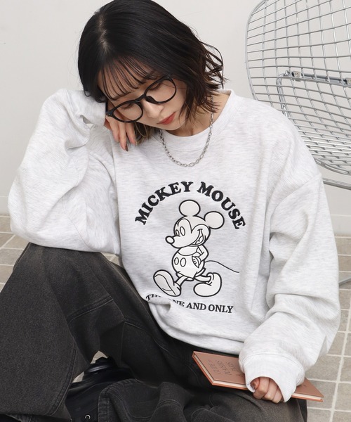Disney（ディズニー）の「【Disney/ディズニー】リップルダンボールアップリケ＆サガラ刺繍スウェット（スウェット・メンズ・グレー/スミクロ/ミント/ブラウン/ブラック/オフホワイト・LL/M/L）」の4枚目の写真
