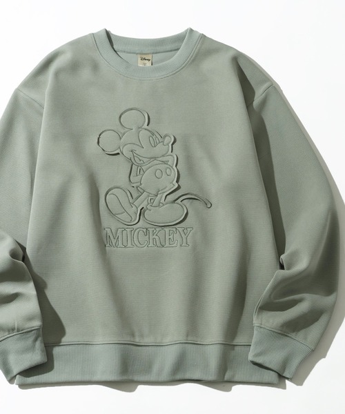 Disney（ディズニー）の「【Disney/ディズニー】リップルダンボールアップリケ＆サガラ刺繍スウェット（スウェット・メンズ・グレー/スミクロ/ミント/ブラウン/ブラック/オフホワイト・LL/M/L）」の6枚目の写真