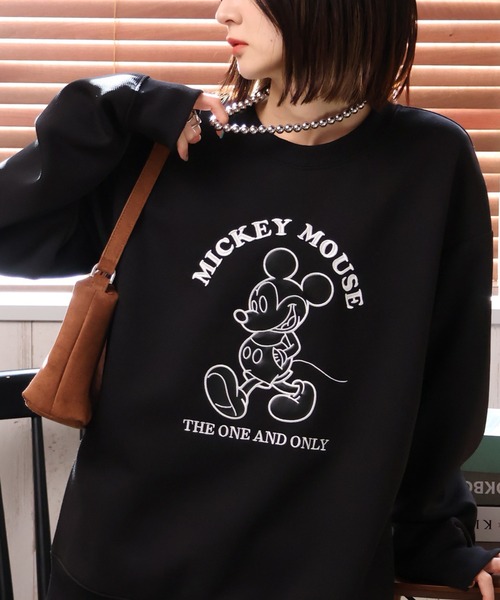 Disney（ディズニー）の「【Disney/ディズニー】リップルダンボールアップリケ＆サガラ刺繍スウェット（スウェット・メンズ・グレー/スミクロ/ミント/ブラウン/ブラック/オフホワイト・LL/M/L）」の3枚目の写真