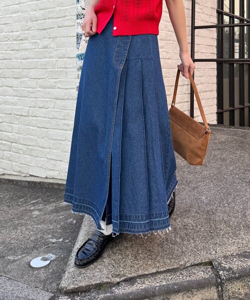 GEVACO（ゲバコ）の「【GEVACO】デニムプリーツスカート（スカート・レディース・ブルー・ONE SIZE）」の20枚目の写真