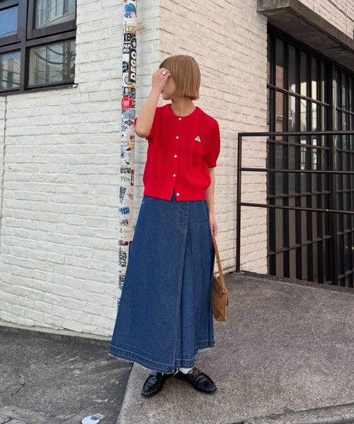 GEVACO（ゲバコ）の「【GEVACO】デニムプリーツスカート（スカート・レディース・ブルー・ONE SIZE）」の3枚目の写真