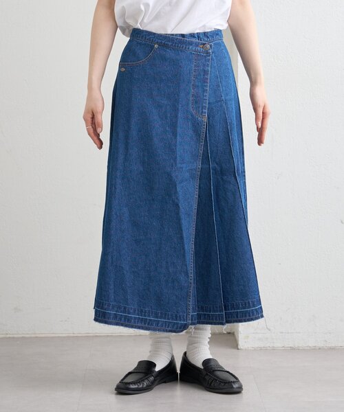 GEVACO（ゲバコ）の「【GEVACO】デニムプリーツスカート（スカート