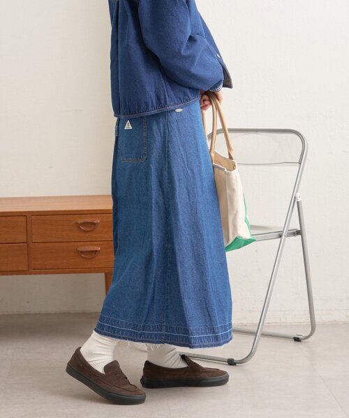 GEVACO（ゲバコ）の「【GEVACO】デニムプリーツスカート（スカート・レディース・ブルー・ONE SIZE）」の8枚目の写真