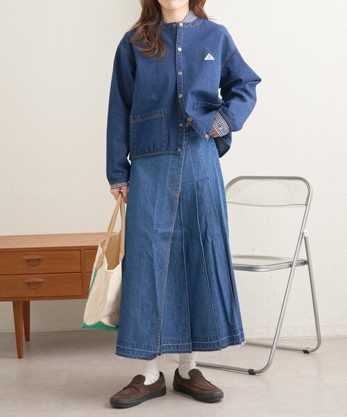 GEVACO（ゲバコ）の「【GEVACO】デニムプリーツスカート（スカート・レディース・ブルー・ONE SIZE）」の9枚目の写真