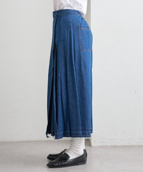 GEVACO（ゲバコ）の「【GEVACO】デニムプリーツスカート（スカート・レディース・ブルー・ONE SIZE）」の13枚目の写真