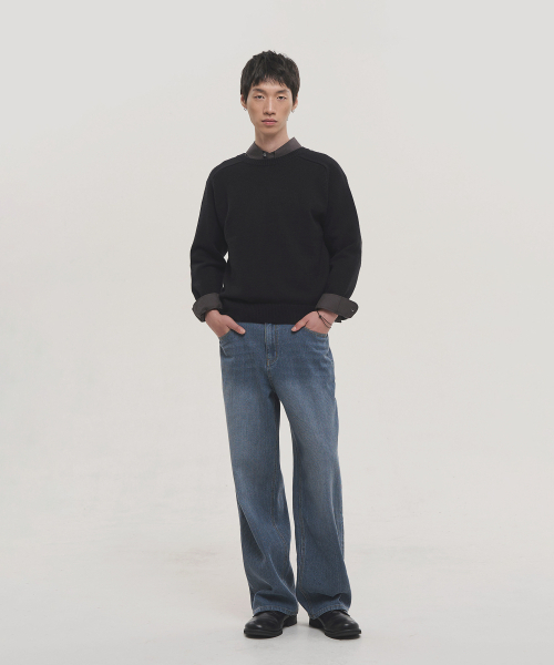 NOISE(ノイズ)の「エッセンシャルラウンドクロップニット - ブラック(ニット/セーター・レディース・その他・MEDIUM/LARGE)」の3枚目の写真