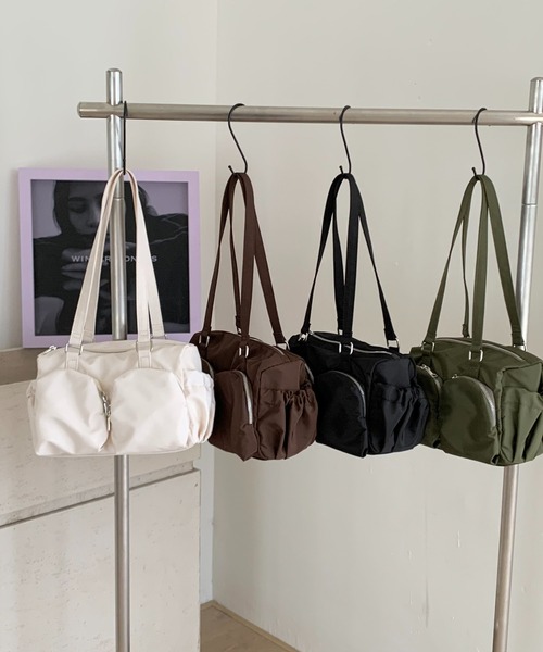 meJane（ミージェーン）の「立体アウトポケットカレッジショルダーバッグ（ショルダーバッグ・レディース・カーキ/ブラック/ブラウン/ホワイト・FREE）」の5枚目の写真