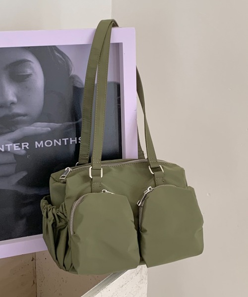 meJane（ミージェーン）の「立体アウトポケットカレッジショルダーバッグ（ショルダーバッグ・レディース・カーキ/ブラック/ブラウン/ホワイト・FREE）」の10枚目の写真